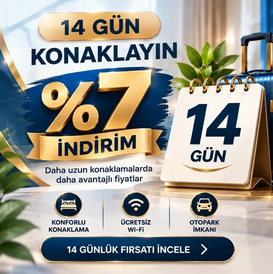 14 Günlük %7 Konaklama İndirimi